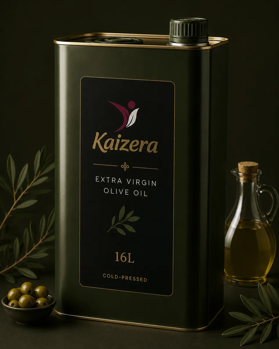 KAIZERA 16L Horeca olive oil tin for foodservice kitchens